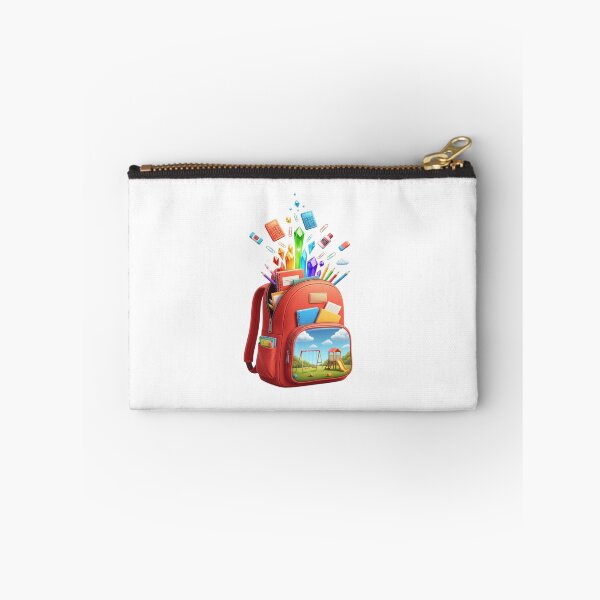 Item preview, Red School Backpack Supplies Scene designed and sold by AbanoubStore.