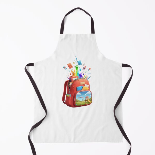 Item preview, Red School Backpack Supplies Scene designed and sold by AbanoubStore.