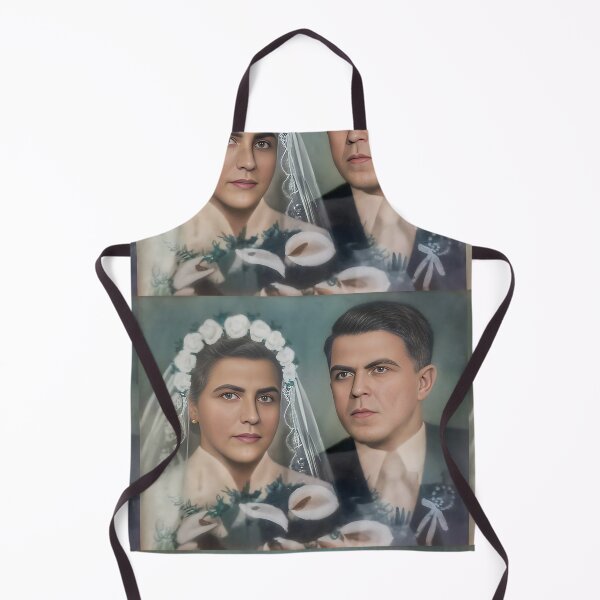 Item preview, picture of the bride and groom the picture was created during the Second World War Štefan Drábik with Anna Drabikova born Korenna  designed and sold by Nalimkibard.