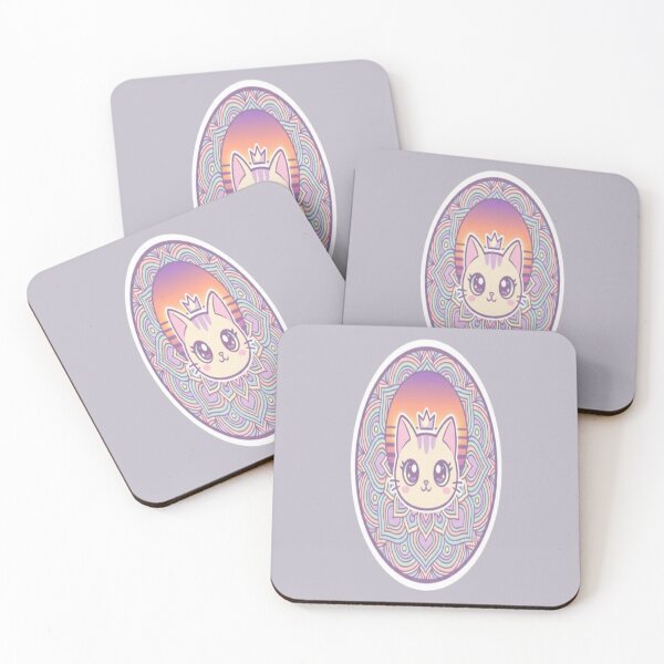 Item preview, Kawaii Princess Cat Crown Mandala designed and sold by Chromatic Artistry.