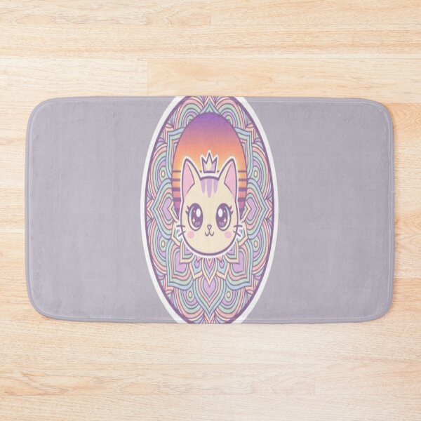 Item preview, Kawaii Princess Cat Crown Mandala designed and sold by Chromatic Artistry.