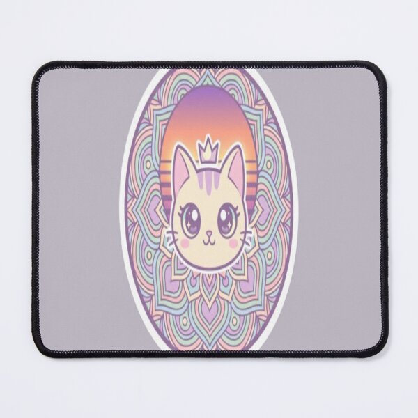 Item preview, Kawaii Princess Cat Crown Mandala designed and sold by Chromatic Artistry.