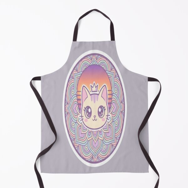 Item preview, Kawaii Princess Cat Crown Mandala designed and sold by Chromatic Artistry.