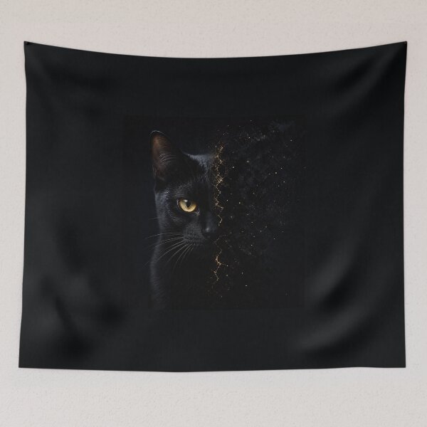 Item preview, Shadow Split Form Bombay Cat Design – NOCTRA Dark Void Emergence Art designed and sold by ArtivaNest.