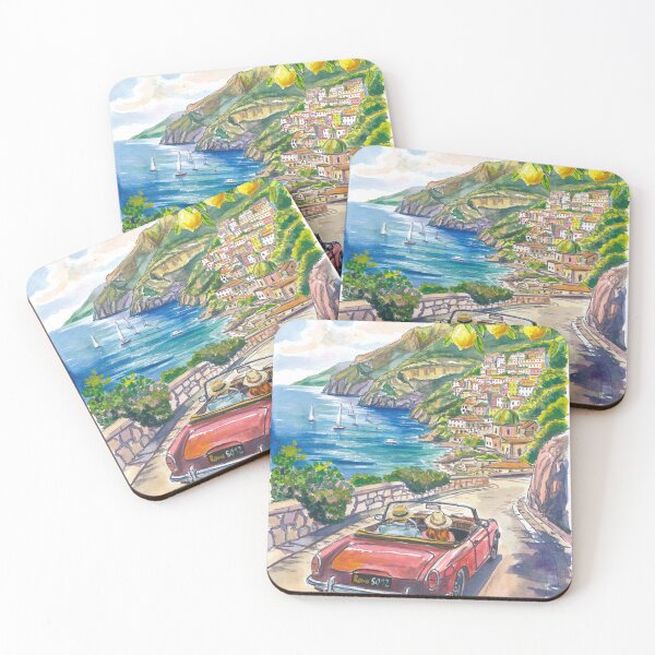 Item preview, Cabrio on the Amalfi Coast – Positano Light and Sea designed and sold by artshop77.