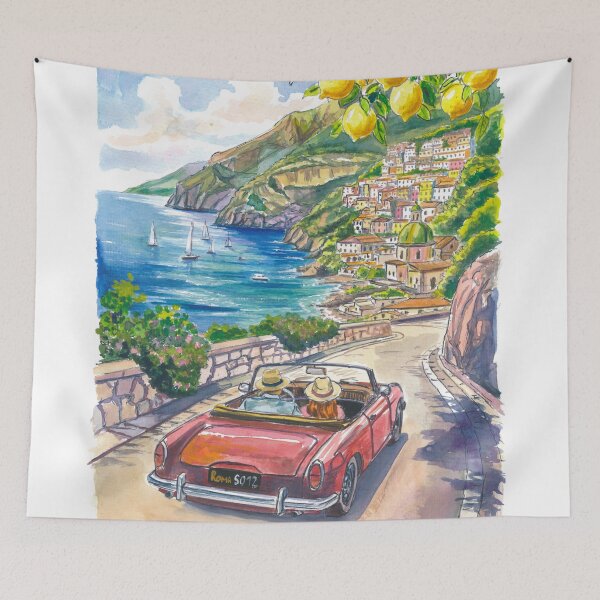 Item preview, Cabrio on the Amalfi Coast – Positano Light and Sea designed and sold by artshop77.
