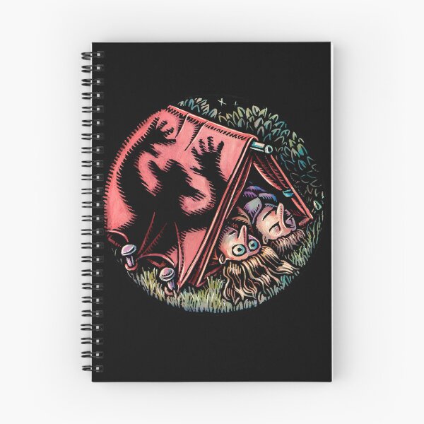 Item preview, nervous woman in tent at night, shadow of scary man falls across it designed and sold by LisaHaney.