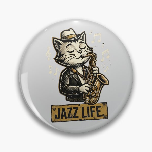 Artikelvorschau, Jazz Cat Saxophone Print entworfen und verkauft von Ortsas.