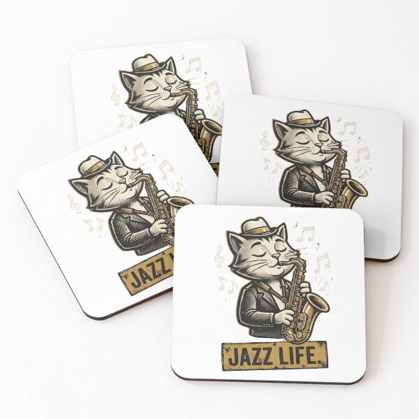 Item preview, Jazz Cat Saxophone Print designed and sold by Ortsas.