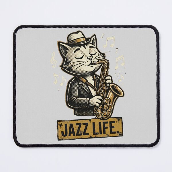 Item preview, Jazz Cat Saxophone Print designed and sold by Ortsas.