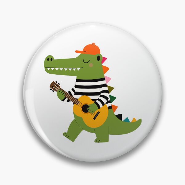 Item preview, Funny Crocodile Guitar Musician designed and sold by OlhaDreamArt.