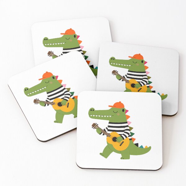 Item preview, Funny Crocodile Guitar Musician designed and sold by OlhaDreamArt.