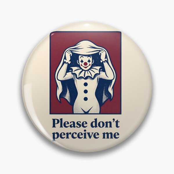 Item preview, Please Don't Perceive Me Funny Introvert Sad Clown Retro Art designed and sold by LumePrint.