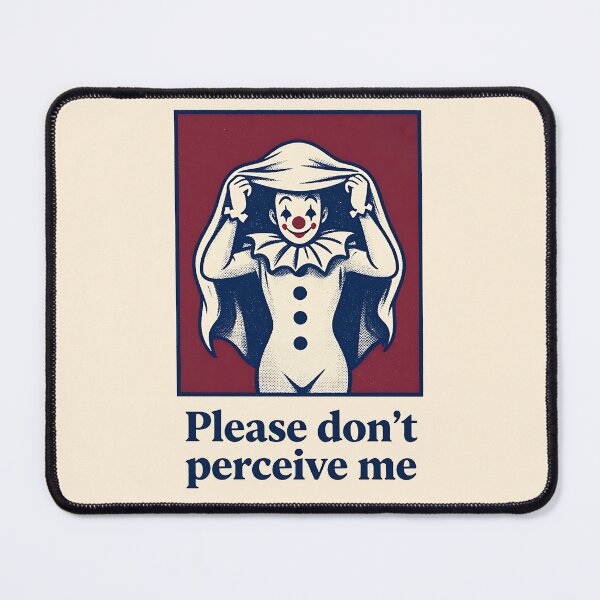 Item preview, Please Don't Perceive Me Funny Introvert Sad Clown Retro Art designed and sold by LumePrint.