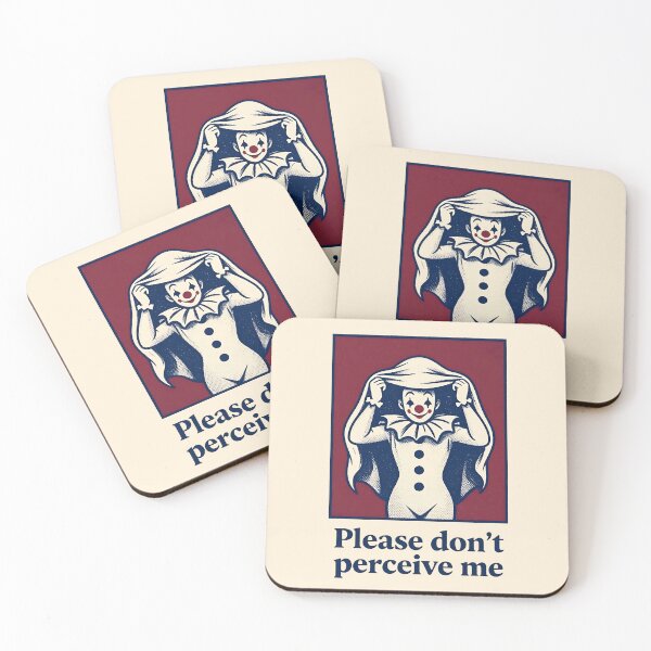 Item preview, Please Don't Perceive Me Funny Introvert Sad Clown Retro Art designed and sold by LumePrint.