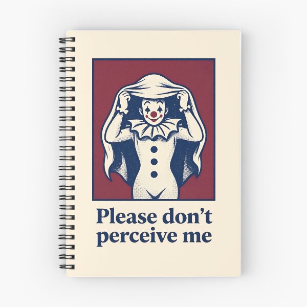 Item preview, Please Don't Perceive Me Funny Introvert Sad Clown Retro Art designed and sold by LumePrint.