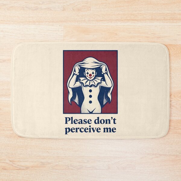 Item preview, Please Don't Perceive Me Funny Introvert Sad Clown Retro Art designed and sold by LumePrint.