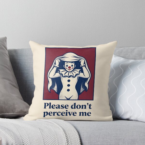 Item preview, Please Don't Perceive Me Funny Introvert Sad Clown Retro Art designed and sold by LumePrint.