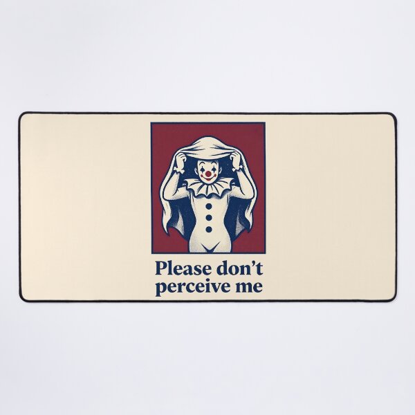 Item preview, Please Don't Perceive Me Funny Introvert Sad Clown Retro Art designed and sold by LumePrint.