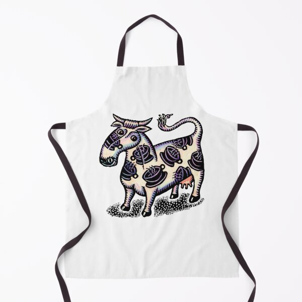 Item preview, white cow with spots shaped like coffee cups designed and sold by LisaHaney.