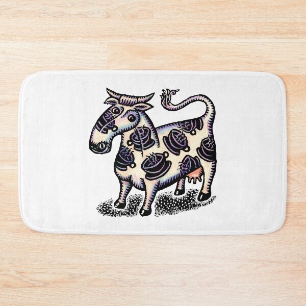 Item preview, white cow with spots shaped like coffee cups designed and sold by LisaHaney.
