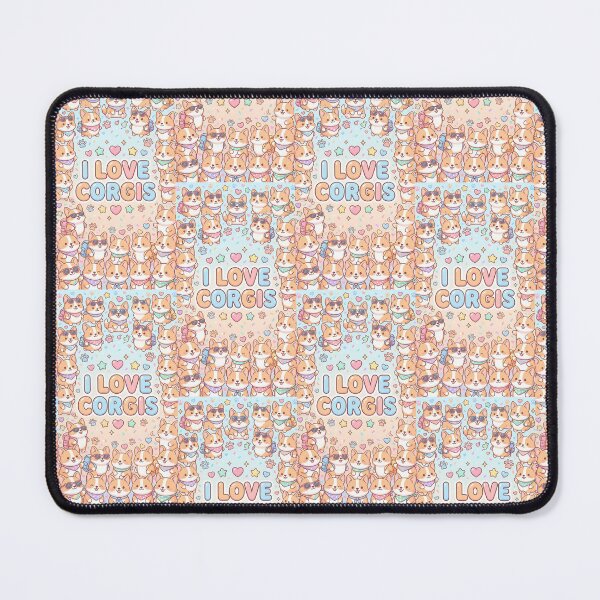 Item preview, I Love Corgi Kawaii Pattern designed and sold by Itsheartshop.