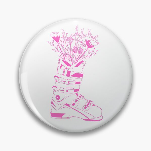 Item preview, Pink ski boot with flowers designed and sold by CoastalPrintsbyLucy.