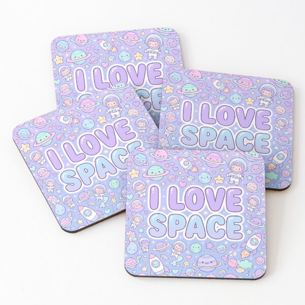 Item preview, I Love Space Kawaii Pattern designed and sold by Itsheartshop.