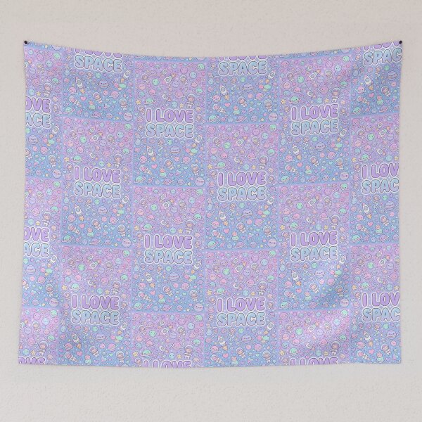 Item preview, I Love Space Kawaii Pattern designed and sold by Itsheartshop.