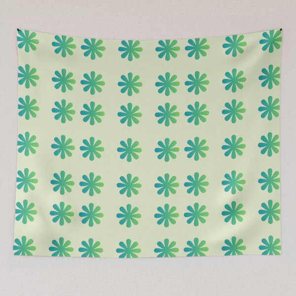 Item preview, Green Flowers, Blue Green Floral Patterns, Floral Artwork designed and sold by Art Shimmers.