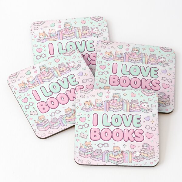 Item preview, I Love Books Kawaii Pattern designed and sold by Itsheartshop.