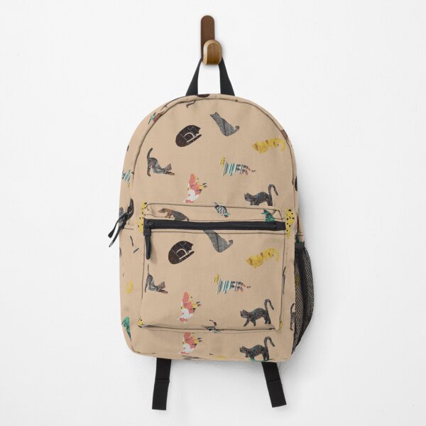 Item preview, Cats yoga collage in peach designed and sold by Guizzo.