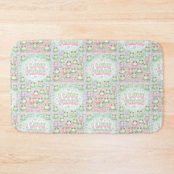 Item preview, I Love Frogs Kawaii Pattern designed and sold by Itsheartshop.