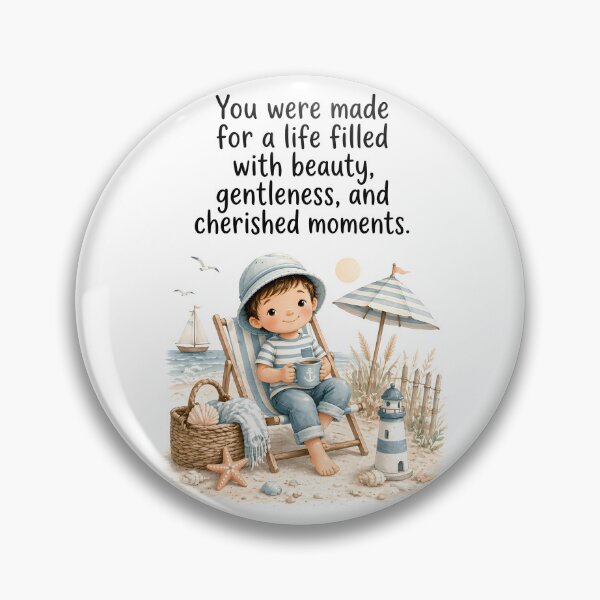 Item preview, Beauty Gentleness Cherished Moments Coastal Boy Nursery Quote Art designed and sold by LoveNurseries.