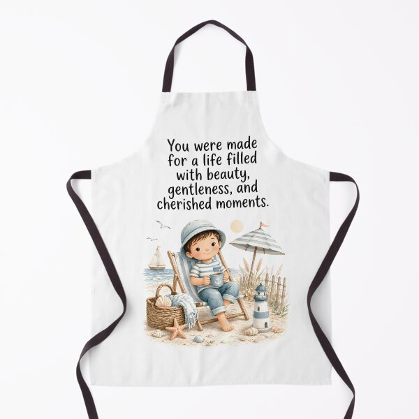 Item preview, Beauty Gentleness Cherished Moments Coastal Boy Nursery Quote Art designed and sold by LoveNurseries.