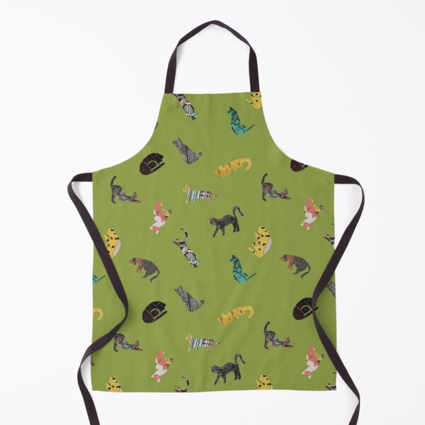 Item preview, Cats yoga collage in dill designed and sold by Guizzo.