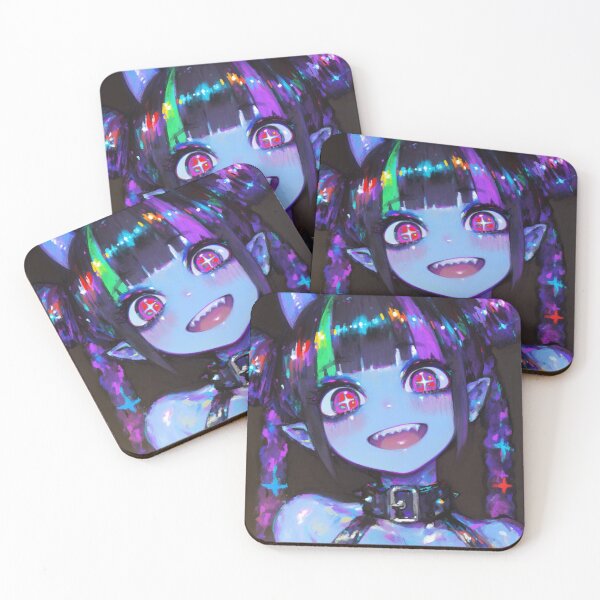 Item preview, Neon Fanged Demon Girl Smile designed and sold by bubblegoth.
