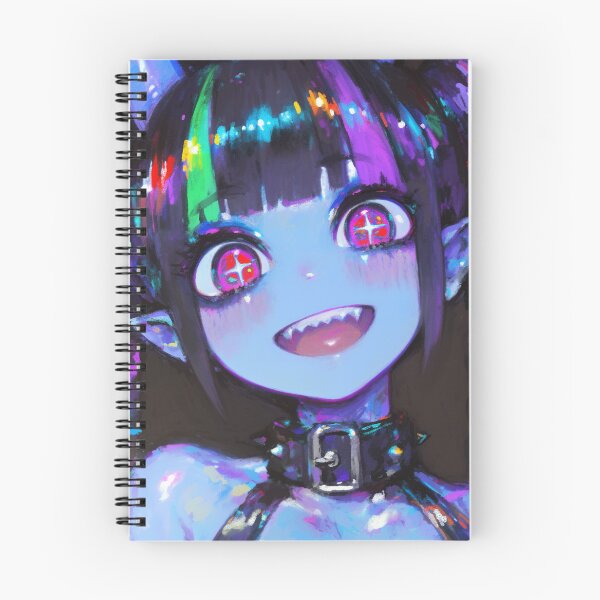 Item preview, Neon Fanged Demon Girl Smile designed and sold by bubblegoth.