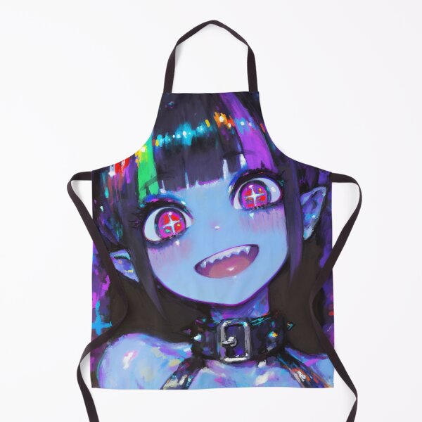 Item preview, Neon Fanged Demon Girl Smile designed and sold by bubblegoth.