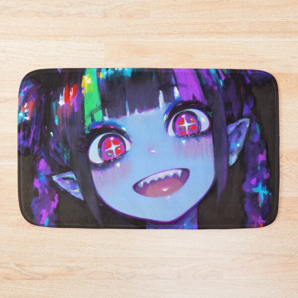 Item preview, Neon Fanged Demon Girl Smile designed and sold by bubblegoth.