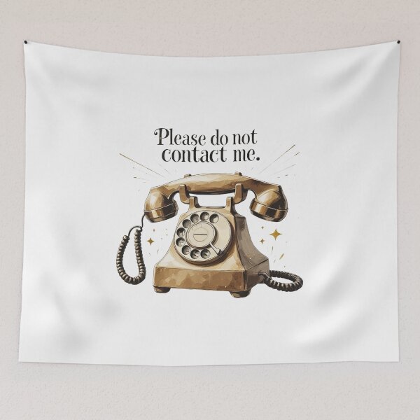 Item preview, Please Do Not Contact Me Funny Introvert Vintage Phone designed and sold by AQUILAKREO.