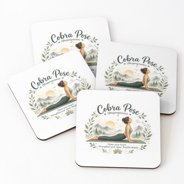 Item preview, Cobra Pose (Bhujangasana) – Open Heart Yoga Sticker designed and sold by Trigart-art.
