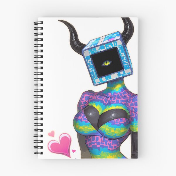 Item preview, Horned TV Head Demon Girl designed and sold by bubblegoth.
