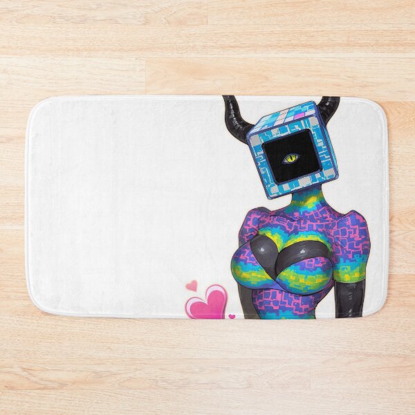 Item preview, Horned TV Head Demon Girl designed and sold by bubblegoth.