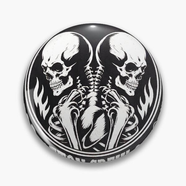 Item preview, Understuffed Skeleton Crew Only - Vintage Biker Badge Art designed and sold by 9xgraphics.