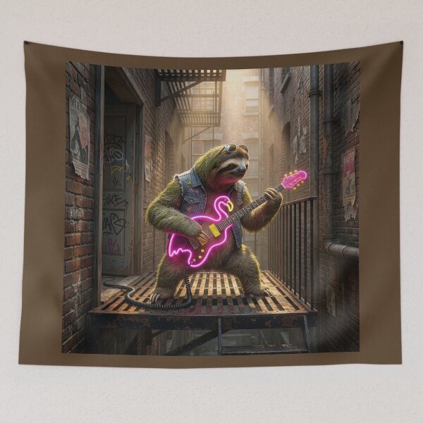 Item preview, Rock and Roll Sloth Serenades the Neighborhood designed and sold by Tridentulus.