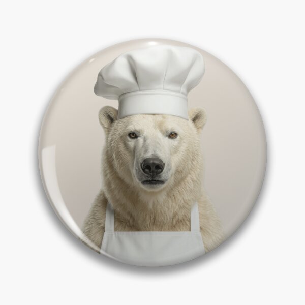 Item preview, Funny Polar Bear Chef Realistic Animal Cooking Humor Art designed and sold by LazyOwlStore.