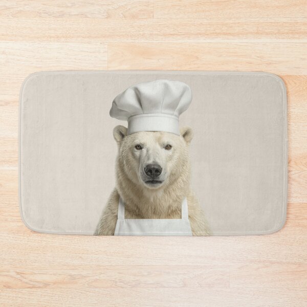 Item preview, Funny Polar Bear Chef Realistic Animal Cooking Humor Art designed and sold by LazyOwlStore.