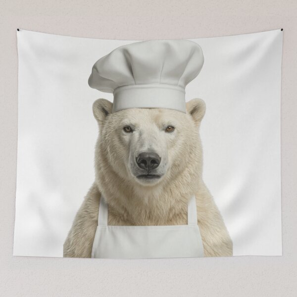 Item preview, Funny Polar Bear Chef Realistic Animal Cooking Humor Art designed and sold by LazyOwlStore.