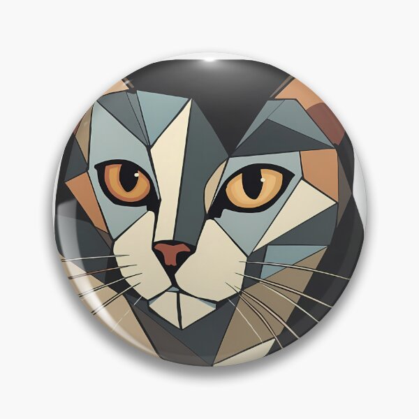 Item preview, Cubist Cat Portrait Geometric Abstract Art designed and sold by Common-Standard.